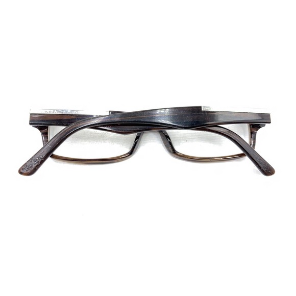 Prada VPR 01M Brown Striped Silver Rectangle Eyeglasses Frames 52-15 140 Italy - Picture 11 of 12